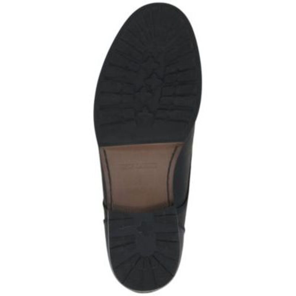 VINCE CAMUTO Mens Black Pull Tab Lannie Toe Block Heel Leather Boots Shoes 10 M - Picture 4 of 4